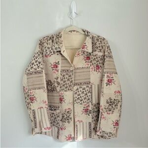 Vintage Floral Reversible Quilted Jacket